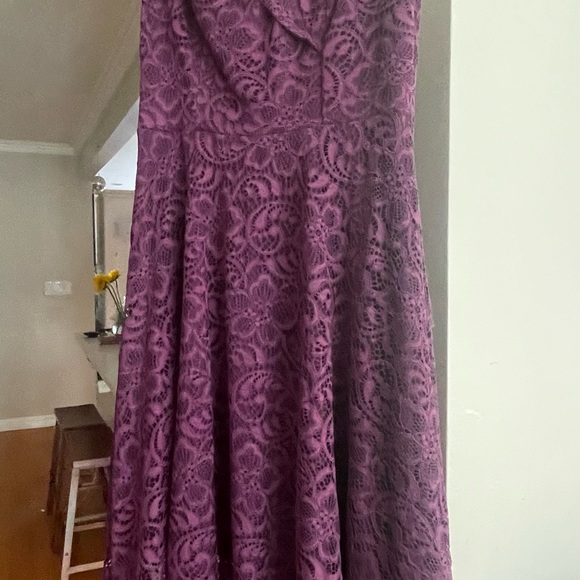 Off shoulder hi low lace dress size small - Picture 3 of 8